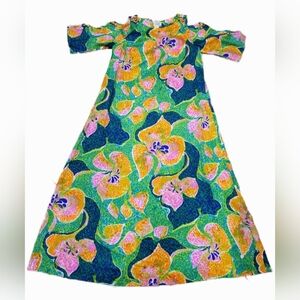 Liberty House Vntg Cut-Out Slev Maxi Dress